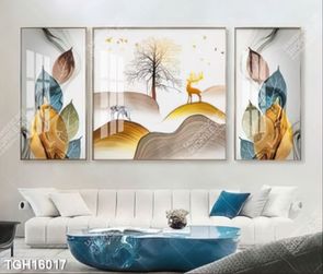 Tranh ghép theo bộ trang trí tường nhà độc đáo