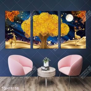 Tranh ghép 3d in vải canvas