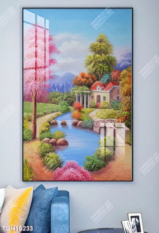 Tranh treo phòng khách đẹp ghép bộ