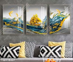 Tranh treo tường 3D đẹp cho phòng khách hiện đại