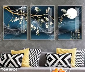 Tranh canvas decor phòng khách đẹp hiện đại