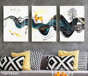 Tranh canvas decor phòng khách đẹp hiện đại