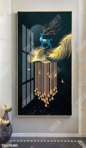 Tranh ghép tôn vẻ đẹp mảng tường trắng