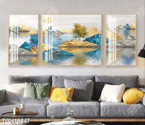 Tranh treo phòng khách đẹp ghép bộ