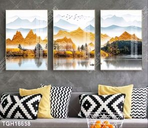 Tranh ghép 3d in vải canvas