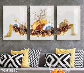 Tranh ghép theo bộ trang trí tường nhà độc đáo