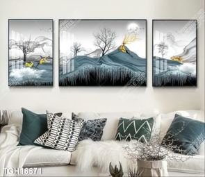 Tranh ghép tôn vẻ đẹp mảng tường trắng