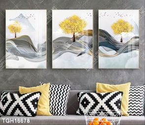 Tranh canvas decor phòng khách đẹp hiện đại