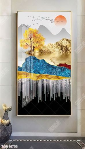 Tranh treo phòng khách đẹp ghép bộ