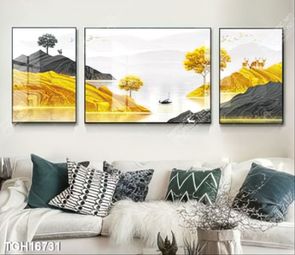 Tranh ghép tôn vẻ đẹp mảng tường trắng