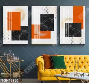 Tranh treo phòng khách đẹp ghép bộ