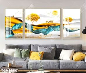 Tranh ghép 3d in vải canvas