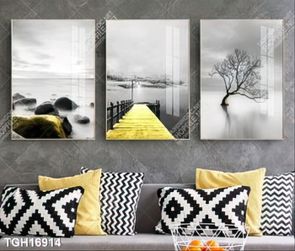 Tranh ghép tôn vẻ đẹp mảng tường trắng