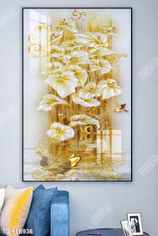 Tranh ghép tôn vẻ đẹp mảng tường trắng