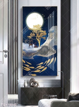 Tranh decor phong cách nội thất tối giản
