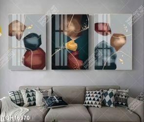 Tranh treo phòng khách đẹp ghép bộ