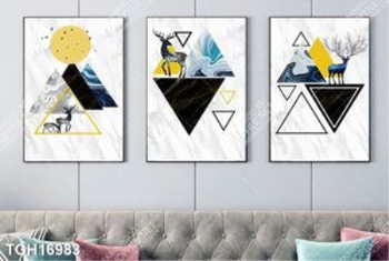 Tranh decor phong cách nội thất tối giản