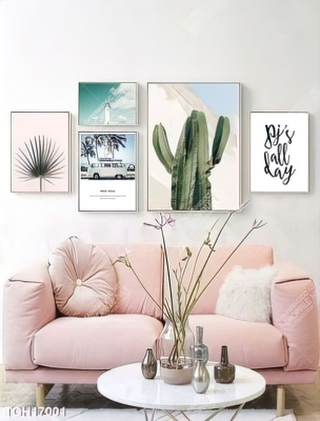 Tranh decor phong cách nội thất tối giản