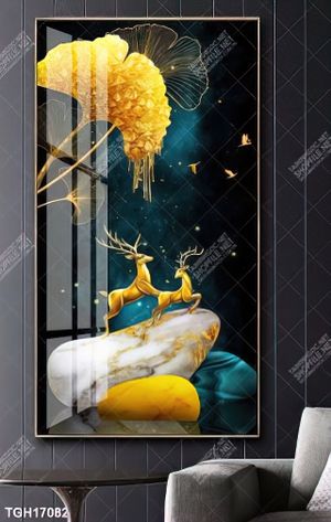 Tranh treo phòng khách đẹp ghép bộ