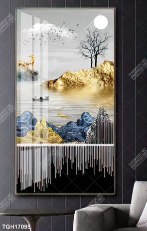Tranh decor phong cách nội thất tối giản