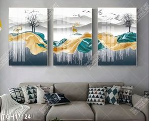 Tranh ghép 3d in vải canvas
