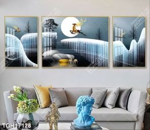 Tranh treo phòng khách đẹp ghép bộ