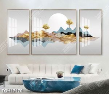 Tranh treo phòng khách đẹp ghép bộ