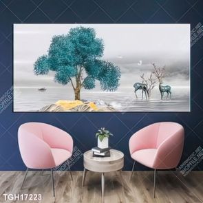 Tranh ghép 3d in vải canvas