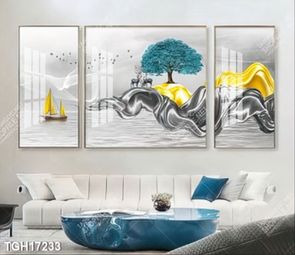 Tranh ghép tráng gương treo trang trí tường