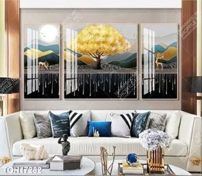 Tranh treo phòng khách đẹp ghép bộ