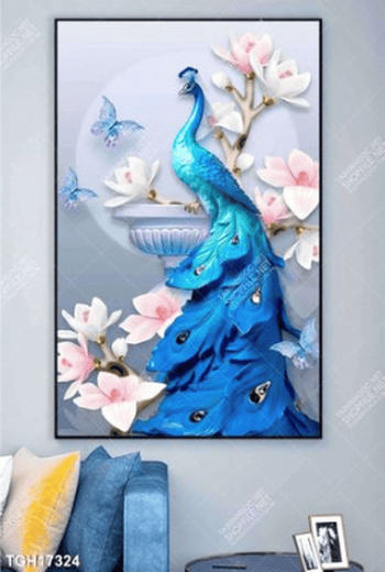 Tranh treo phòng khách đẹp ghép bộ