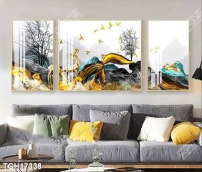 Tranh ghép tôn vẻ đẹp mảng tường trắng