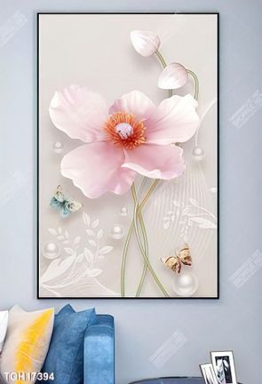 Tranh treo phòng khách đẹp ghép bộ