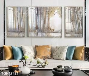 Tranh ghép tôn vẻ đẹp mảng tường trắng
