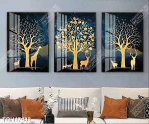 Tranh ghép tôn vẻ đẹp mảng tường trắng