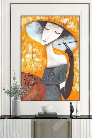 Tranh canvas decor phòng khách đẹp hiện đại