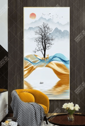 Tranh decor phong cách nội thất tối giản