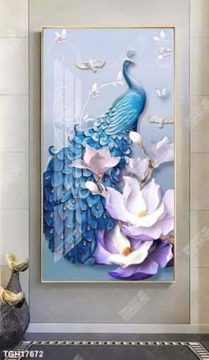 Tranh ghép tôn vẻ đẹp mảng tường trắng