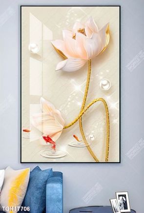 Tranh treo phòng khách đẹp ghép bộ