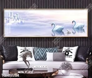 Tranh treo phòng khách đẹp ghép bộ