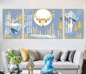 Tranh ghép tôn vẻ đẹp mảng tường trắng