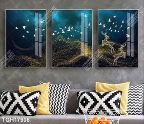 Tranh canvas decor phòng khách đẹp hiện đại