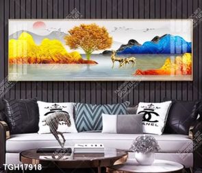 Tranh treo phòng khách đẹp ghép bộ