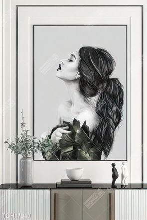 Tranh decor phong cách nội thất tối giản