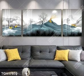 Tranh treo phòng khách đẹp ghép bộ