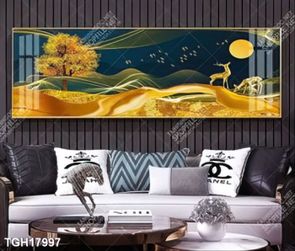 Tranh treo phòng khách đẹp ghép bộ