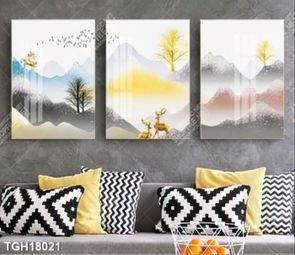 Tranh ghép tôn vẻ đẹp mảng tường trắng