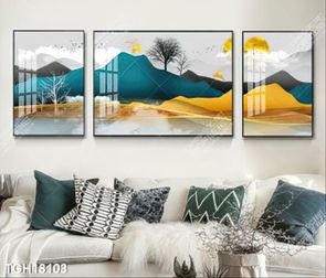 Tranh ghép theo bộ trang trí tường nhà độc đáo