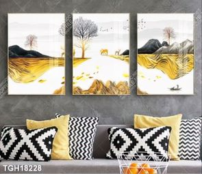 Tranh ghép 3d in vải canvas