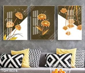 Tranh treo phòng khách đẹp ghép bộ